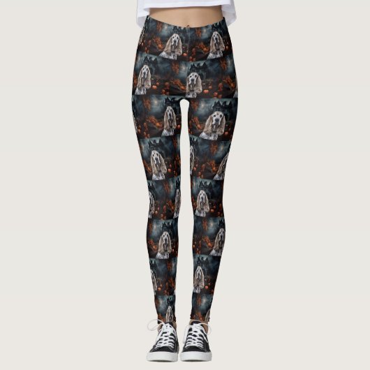 Cocker Spaniel Halloween Beängstigend Leggings (Vorderseite)