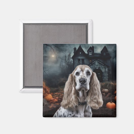Cocker Spaniel Halloween Beängstigend Magnet (Vorderseite/Rückseite)