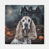 Cocker Spaniel Halloween Beängstigend Magnet (Vorne)