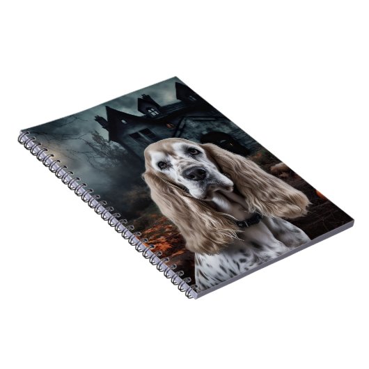 Cocker Spaniel Halloween Beängstigend Notizblock (Rechte Seite)