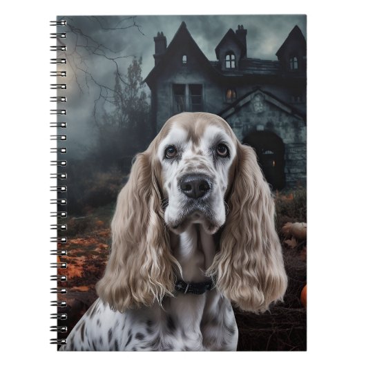 Cocker Spaniel Halloween Beängstigend Notizblock (Vorderseite)