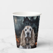 Cocker Spaniel Halloween Beängstigend Pappbecher (Rückseite)