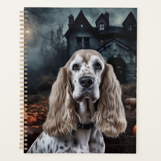 Cocker Spaniel Halloween Beängstigend Planer (Vorderseite)