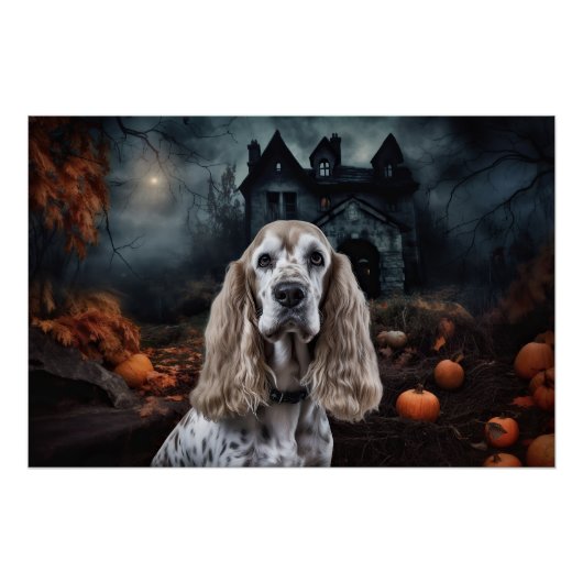 Cocker Spaniel Halloween Beängstigend Poster (Vorderseite)