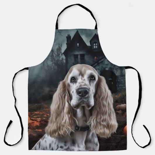 Cocker Spaniel Halloween Beängstigend Schürze (Vorderseite)