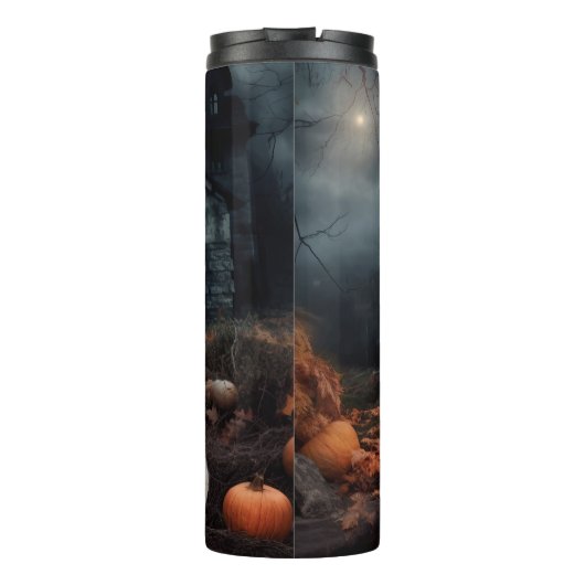 Cocker Spaniel Halloween Beängstigend Thermosbecher (Rückseite)