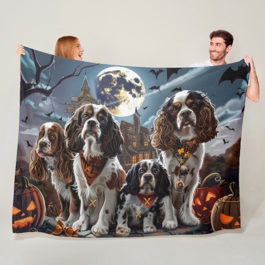 Cocker Spaniel Halloween Gruselig Fleecedecke (Beispiel)