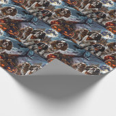 Cocker Spaniel Halloween Gruselig Geschenkpapier (Ecke)