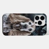 Cocker Spaniel Halloween Gruselig iPhone Hülle (Rückseite (Horizontal))
