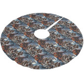 Cocker Spaniel Halloween Gruselig Polyester Weihnachtsbaumdecke (Schrägansicht)