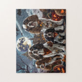 Cocker Spaniel Halloween Gruselig Puzzle (Vertikal)