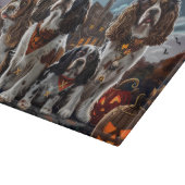 Cocker Spaniel Halloween Gruselig Schneidebrett (Ecke)