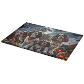 Cocker Spaniel Halloween Gruselig Schneidebrett (Ecke)