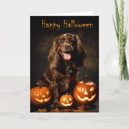 Cocker Spaniel Halloween Karte
