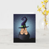 Cocker Spaniel Halloween Karte (Gelbe Blume)