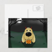 Cocker Spaniel Halloween Postkarte (Vorne/Hinten)
