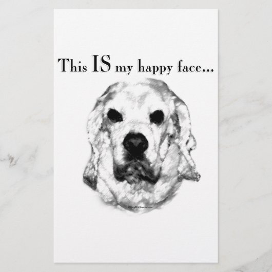 Cocker Spaniel Happy Face Briefpapier (Vorderseite)