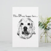 Cocker Spaniel Happy Face Briefpapier (Stehend Vorderseite)