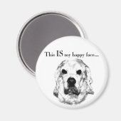 Cocker Spaniel Happy Face Magnet (Vorderseite/Rückseite)
