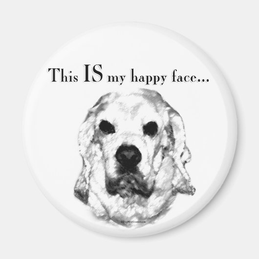 Cocker Spaniel Happy Face Magnet (Vorne)