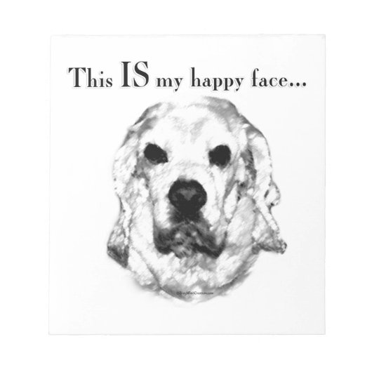 Cocker Spaniel Happy Face Notizblock (Vorderseite)
