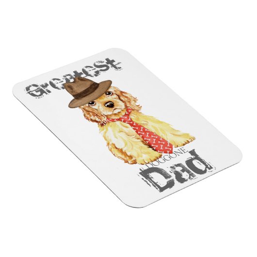 Cocker Spaniel Heart Dad Magnet (Rechte Seite)