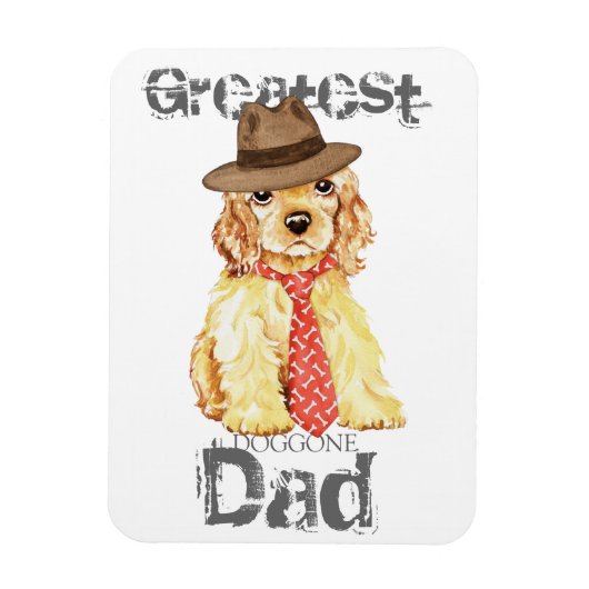 Cocker Spaniel Heart Dad Magnet (Vertikal)