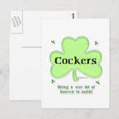 Cocker Spaniel Heaven; St. Patrick's Day Cocker Postkarte (Vorne/Hinten)