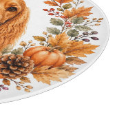 Cocker Spaniel Herbstkranz Schneidebrett (Ecke)