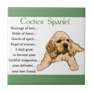 Cocker Spaniel Heritage of Liebe Fliese