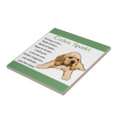 Cocker Spaniel Heritage of Liebe Fliese (Seite)