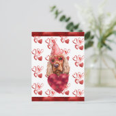 Cocker Spaniel Herz Hund Lover Valentine Geschenk Postkarte (Stehend Vorderseite)