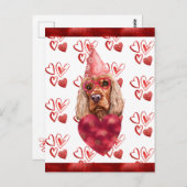 Cocker Spaniel Herz Hund Lover Valentine Geschenk Postkarte (Vorne/Hinten)