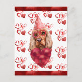 Cocker Spaniel Herz Hund Lover Valentine Geschenk Postkarte (Vorderseite)