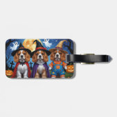 Cocker Spaniel Hogs Pumpkin Halloween Funny Gepäckanhänger (Rückseite horizontal)