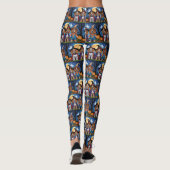 Cocker Spaniel Hogs Pumpkin Halloween Funny Leggings (Rückseite)