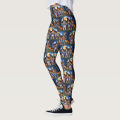 Cocker Spaniel Hogs Pumpkin Halloween Funny Leggings (Links)