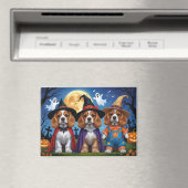 Cocker Spaniel Hogs Pumpkin Halloween Funny Magnet (In Situ (Geschirrspüler))