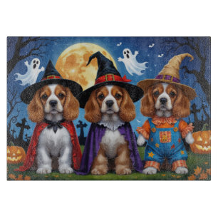 Cocker Spaniel Hogs Pumpkin Halloween Funny Schneidebrett