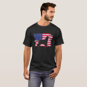 Cocker Spaniel Hund amerikanische Flagge 4. Juli H T-Shirt (Vorne ganz)