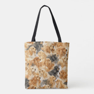 Cocker Spaniel Hund Aquarell  Tasche