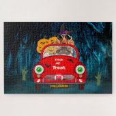 Cocker Spaniel Hund Autofahren Auto Beängstigend H Puzzle (Horizontal)