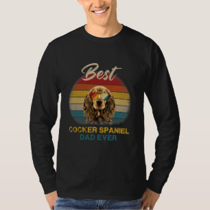 Cocker Spaniel Hund Bester Vater je Vater Tag Retr T-Shirt