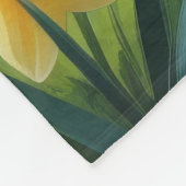 Cocker Spaniel Hund Frühlingsblumen Malerei Fleecedecke (Ecke)