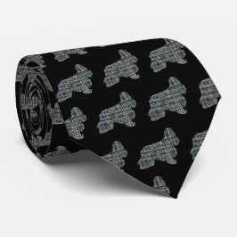 Cocker Spaniel Hund Gelb- und Schwarz-Grid-Krawatt Krawatte