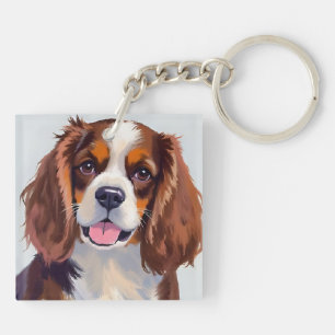 Cocker Spaniel Hund Gemälde Haustier Schlüsselanhänger