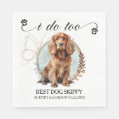 Cocker Spaniel Hund Hochzeit Napkins mit Hunde Fot Serviette (Vorderseite)