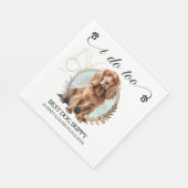 Cocker Spaniel Hund Hochzeit Napkins mit Hunde Fot Serviette (Ecke)