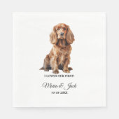 Cocker Spaniel Hund I liebte ihre erste Hochzeit N Serviette (Vorderseite)
