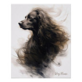 Cocker Spaniel Hund im Wind 003 - Yacobsen Dero Poster (Vorderseite)